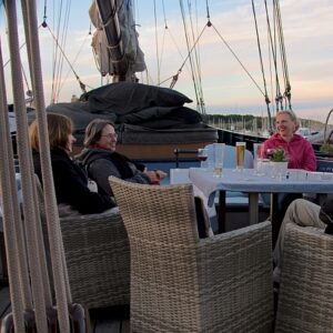 N450 schooner sunset relaxing bb