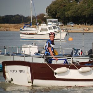 sc450 bawdsey ferry bike onboard