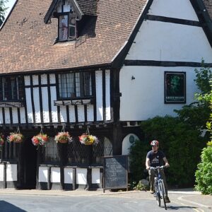 ni450 Wymondham green dragon inn cyclist