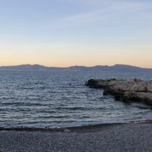 Beach sunset at L'Escala on Costa Brava cycling holidays in