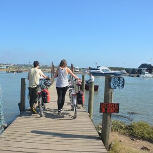 Walberswick Ferry Suffolk takes bikes for Suffolk coast cycle tours