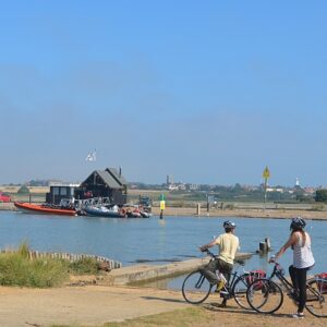 Walberswick Ferry Suffolk takes bikes for Suffolk coast cycle tours