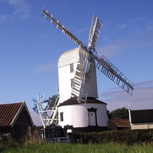 historic post mill at Saxtead Green Framlingham Suffolk