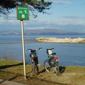 Touring bikes at Empuries Catalonia Spain