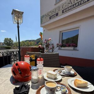 Kuchen time near Cochem MOSELLE CYCLE PATH